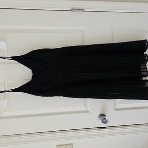 Express Black Spaghetti Strap Pleated Chiffon Dress